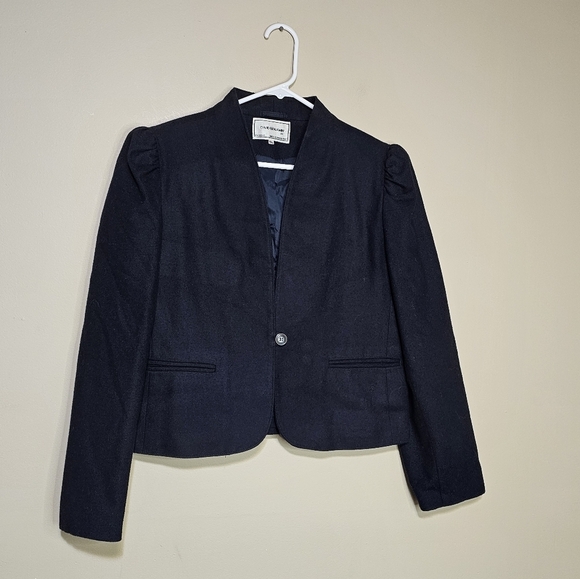 David Benjamin Wool Blazer Jacket Women's Size 13/14 Short Navy Blue Classic - Picture 4 of 11